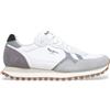 Pepe Jeans per uomo. PMS40034 Sneakers Brti-On Master in pelle bianca, Bianco, Basso, Camoscio, Stringhe, Casual