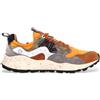 Flower Mountain per uomo. [2017816-01] Sneakers Yamano3 in pelle arancione, Basso, Stringhe, Casual