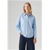 Levi's per donna. [001HM-0004] Camicia da ragazzo Harlie blu, Casual, Cotone, Manica lunga