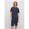 HUGO per uomo. [50447978] T-shirt Diragolino blu navy, Casual, Cotone, Manica corta, Sostenibile