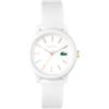 Lacoste per donna. 2001211 Orologio analogico 12.12 bianco, Casual, Silicone, Bracciale di corda