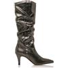 Mustang per donna. 59711 Stivali Chantal argento -Altezza tacco 8cm-, 5 a 8cm, Cerniera, Casual