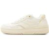 Desigual per donna. 24SSKP10 Sneakers bianche in pelle con toppa retrò -Altezza zeppa 5 cm-, Bianco, 3 a 5cm, Casual