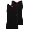 HUGO per uomo. 50469778 Confezione da 2 magliette con logo nero, Homewear, Cotone