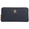 Tommy Hilfiger per donna. AW0AW15181 Portafoglio grande blu scuro con stemma [3078749], Casual, Poliuretano, Navy