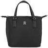Tommy Hilfiger per donna. AW0AW15640 Borsa tote nera con papavero, Nero, Casual, Sostenibile, Nylon riciclato