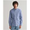 Gant per uomo. 3000130 Camicia in popeline a righe blu vestibilità regolare [3089793], Casual, Cotone, Classico, Manica lunga