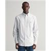 Gant per uomo. 3000230 Camicia Oxford vestibilità regolare a righe sottili blu [3089828], Casual, Cotone, Classico, Manica lunga