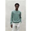 ECOALF per uomo. [MCMGAKNTAILA0639S24-120] Maglione coda verde, Casual, Manica lunga, Cotone biologico, Sostenibile