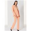 Victorio & Lucchino, V&L per donna. [370018019] Giacca da smoking con risvolto in raso arancione, Casual, Poliestere, Manica lunga