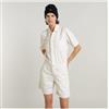 G-Star per donna. D24394-D551-G377 Salopette corta bianca da pittore, Bianco, Casual, Cotone, Manica corta