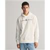 Gant per uomo. 2003244 Felpa con cappuccio con stampa grafica bianca, Bianco, Casual, Cotone