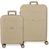 Pepe Jeans unisex. [7699538] Set di valigie rigide Accent 55-70 cm marrone verdastro, Casual, ABS/Policarbonato, Grande, Cabina