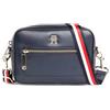 Tommy Hilfiger per donna. AW0AW15864 Iconica borsa a tracolla con caratteristico nastro blu scuro [3078764], Casual, Poliuretano, Navy