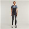 G-Star per donna. D14425-393-C778 Tuta aderente blu a vita alta Lynn, Casual, Cotone, Senza maniche / cinghie