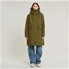 G-Star per donna. [D20128-D419-C744] Parka verde a coda di pesce con cappuccio, Casual, Poliamide, Sostenibile