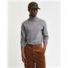 Gant per uomo. 8030563 Maglione classico in cotone dolcevita grigio [3172174], Casual