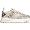 Liu Jo per donna. BF4001TX00701127 Sneakers con plateau e glitter oro, Pelle, 3 a 5cm, Stringhe, Casual