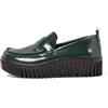 Art per donna. 1153014WS003_0G3 1530 mocassini in pelle verde, 3 a 5cm, Nessuno, Casual