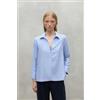 ECOALF per donna. [MCWGASRVEGA00177W24-147] Camicia Vega Blu, Casual, Manica lunga, Lyocell