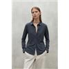 ECOALF per donna. [MCWGASRLASA00824W24-299] Camicia Lasa blu scuro, Casual, Manica lunga, Lyocell, Navy