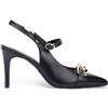 Martinelli per donna. [1489-B149P] Sandali Thelma 1489 in pelle nera, Nero, 8 a 10cm, Fibbia, Casual, Da sera