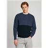 Pepe Jeans per uomo. [PM702452] Maglione Costello blu scuro, Casual, Cotone biologico, Sostenibile, Navy