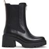 Pepe Jeans per donna. PLS50550 Stivaletti in pelle Desert Glen neri, Nero, 5 a 8cm, Cerniera, Casual