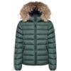Colmar per donna/ragazza. 3497D Piumino con cappuccio in pelliccia verde [3192752], Casual, Nylon, moda per bambini