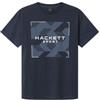 Hackett London per uomo. [HM500877] T-shirt blu scuro mimetica digitale Hs, Casual, Cotone, Manica corta, Navy