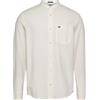 Tommy Jeans per uomo. DM0DM20876 Camicia mix bianco sporco, Casual, Manica lunga, Cotone biologico, Sostenibile