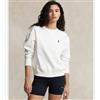 Polo Ralph Lauren per donna. 211943006001 Felpa Girocollo Bianca [3206711], Bianco, Casual, Cotone