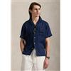 Polo Ralph Lauren per uomo. [710966421001] Camicia sportiva a maniche blu, Casual, Lino, Manica corta