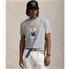 Polo Ralph Lauren per uomo. [710973137002] T-shirt slim fit con orsetto grigio, Casual, Cotone, Manica corta