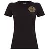 Versace Jeans Couture per donna. [78HAHT00-CJ03T] Abito T-shirt nera con logo V-Emblem, Nero, Casual, Cotone, Manica corta