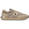 Polo Ralph Lauren per uomo. 809965080001 Sneaker Train 89 in pelle beige, Basso, Stringhe, Casual