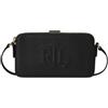 Lauren Ralph Lauren per donna. 432951475002 Borsa a tracolla media Witley in pelle nera [3210465], Nero, Casual