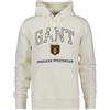 Gant per uomo. 2044004 Felpa con cappuccio beige, Casual, Cotone