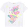 Billieblush per ragazza. U20924 T-shirt con dettaglio paillettes bianche, Bianco, Casual, Cotone, Manica corta, moda per bambini