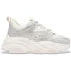 Steve Madden per donna. SM19000082 Sneakers argento Privy, 3 a 5cm, Stringhe, Casual