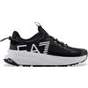 EA7 unisex. X8X230_XK439 Sneakers in pelle nera Sonic Rope [3220949], Nero, Basso, Stringhe, Casual, Sportivo, Multisport