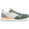 Pepe Jeans per donna. [PLS40038] Sneakers in pelle verde Brit Camp, Basso, Camoscio, Stringhe, Casual