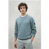 ECOALF per uomo. [MCMGAKNTAIL00639S25-120] Coda di maglia blu, Casual, Cotone biologico, Sostenibile