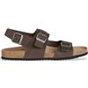 GEOX per uomo. U159VA 32 Sandali in pelle marrone Ghita, Basso, Fibbia, Casual