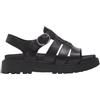 Timberland per donna. TB0A635VW021 Sandali da pescatore in pelle Clairemont Waynegro, Nero, Basso, Fibbia, Casual