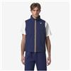 K-way per uomo. [K3123TW] Gilet blu Valen, Casual, Nylon