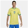 Nike Maglia da calcio replica Nike Dri-FIT Brasile 2024 Stadium da uomo - Home - Giallo