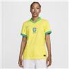 Nike Maglia da calcio replica Nike Dri-FIT Brasile 2024 Stadium da donna - Home - Giallo