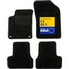 DBS - Tappetini auto - Su misura per C3/DS3 - Con clip - Tappetini auto antiscivolo - 4 pezzi