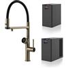GESSI miscelatore rubinetto da cucina 60722 149 Finox Brushed Nickel VITA Collection con unità CALDO e FREDDO - 60722-149+60806+60802